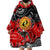 Aboriginal Flag Style Dot Art And Abstract Kangaroo Wearable Blanket Hoodie - Wonder Print Shop
