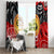 Aboriginal Flag Style Dot Art And Abstract Kangaroo Window Curtain - Wonder Print Shop