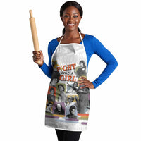 Black History Fight Like A Girl Apron African Feminist Icons and Bold Retro Art Style - Wonder Print Shop