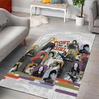 Black History Fight Like A Girl Area Rug African Feminist Icons and Bold Retro Art Style - Wonder Print Shop
