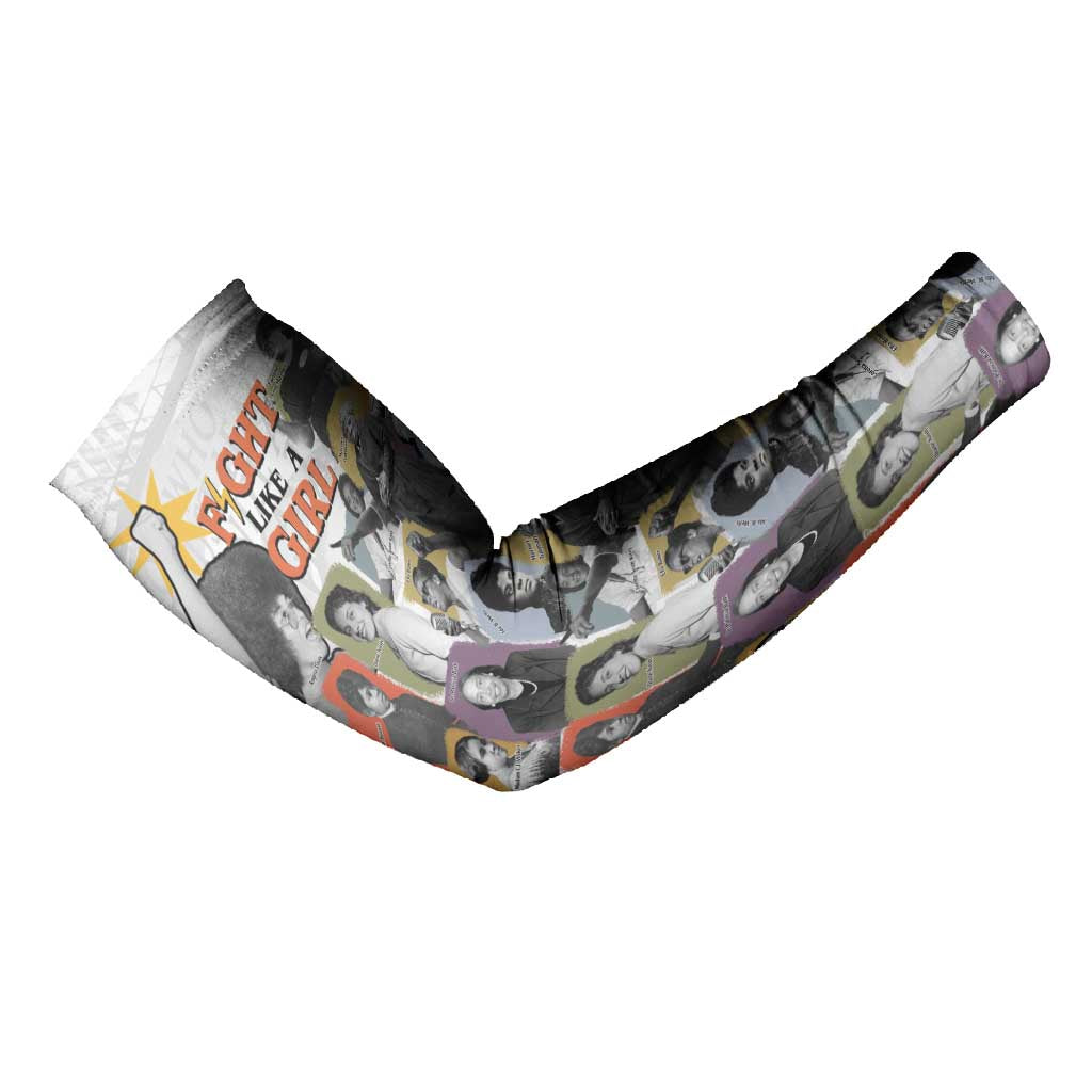Black History Fight Like A Girl Arm Sleeves African Feminist Icons and Bold Retro Art Style - Wonder Print Shop