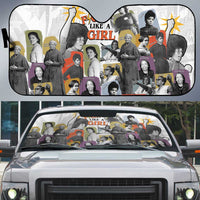 Black History Fight Like A Girl Auto Sun Shade African Feminist Icons and Bold Retro Art Style - Wonder Print Shop