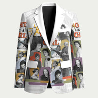 Black History Fight Like A Girl Blazer African Feminist Icons and Bold Retro Art Style - Wonder Print Shop