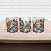 Black History Fight Like A Girl Ceramic Mug African Feminist Icons and Bold Retro Art Style - Wonder Print Shop