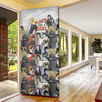Black History Fight Like A Girl Door Cover African Feminist Icons and Bold Retro Art Style - Wonder Print Shop