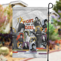 Black History Fight Like A Girl Garden Flag African Feminist Icons and Bold Retro Art Style - Wonder Print Shop