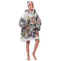 Black History Fight Like A Girl Kid Wearable Blanket Hoodie African Feminist Icons and Bold Retro Art Style - Wonder Print Shop