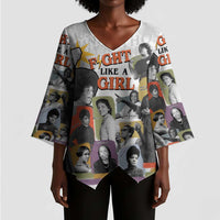 Black History Fight Like A Girl Kimono Sleeve Blouse African Feminist Icons and Bold Retro Art Style - Wonder Print Shop