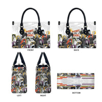 Black History Fight Like A Girl Leather Bag African Feminist Icons and Bold Retro Art Style - Wonder Print Shop