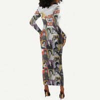 Black History Fight Like A Girl Long Sleeve Bodycon Dress African Feminist Icons and Bold Retro Art Style - Wonder Print Shop