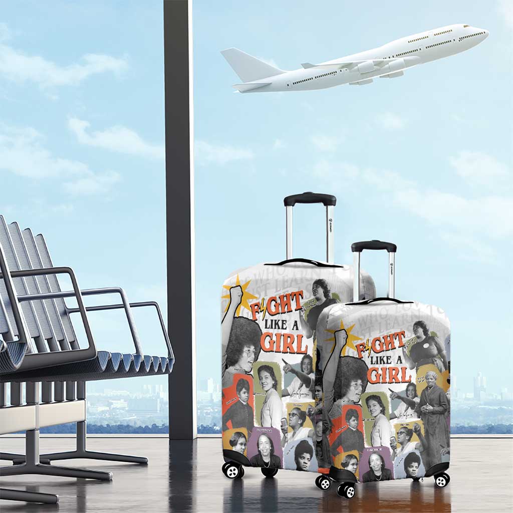 Black History Fight Like A Girl Luggage Cover African Feminist Icons and Bold Retro Art Style - Wonder Print Shop