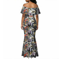Black History Fight Like A Girl Mermaid Dress African Feminist Icons and Bold Retro Art Style - Wonder Print Shop