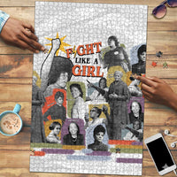 Black History Fight Like A Girl Puzzle African Feminist Icons and Bold Retro Art Style - Wonder Print Shop