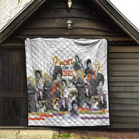 Black History Fight Like A Girl Quilt African Feminist Icons and Bold Retro Art Style - Wonder Print Shop