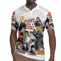 Black History Fight Like A Girl Rugby Jersey African Feminist Icons and Bold Retro Art Style - Wonder Print Shop