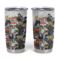 Black History Fight Like A Girl Tumbler Cup African Feminist Icons and Bold Retro Art Style - Wonder Print Shop