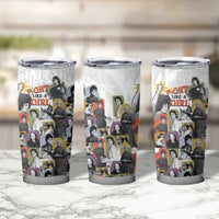 Black History Fight Like A Girl Tumbler Cup African Feminist Icons and Bold Retro Art Style - Wonder Print Shop