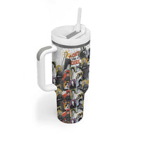 Black History Fight Like A Girl Tumbler With Handle African Feminist Icons and Bold Retro Art Style - Wonder Print Shop
