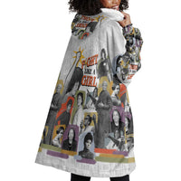 Black History Fight Like A Girl Wearable Blanket Hoodie African Feminist Icons and Bold Retro Art Style - Wonder Print Shop