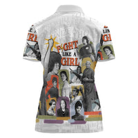 Black History Fight Like A Girl Women Polo Shirt African Feminist Icons and Bold Retro Art Style - Wonder Print Shop