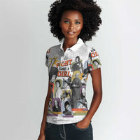 Black History Fight Like A Girl Women Polo Shirt African Feminist Icons and Bold Retro Art Style - Wonder Print Shop