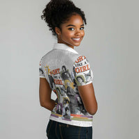 Black History Fight Like A Girl Women Polo Shirt African Feminist Icons and Bold Retro Art Style - Wonder Print Shop