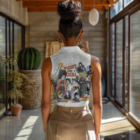 Black History Fight Like A Girl Women Sleeveless Polo Shirt African Feminist Icons and Bold Retro Art Style - Wonder Print Shop
