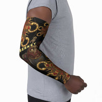 Serket Ancient Egyptian Arm Sleeves with Canopic Jars and Scorpion Motif in Protection