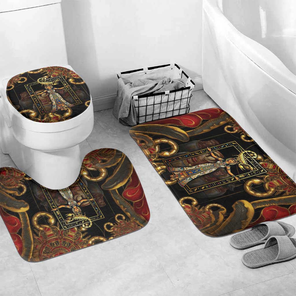 Serket Ancient Egyptian Bathroom Set with Canopic Jars and Scorpion Motif in Protection