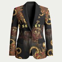 Serket Ancient Egyptian Blazer with Canopic Jars and Scorpion Motif in Protection