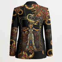 Serket Ancient Egyptian Blazer with Canopic Jars and Scorpion Motif in Protection