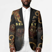 Serket Ancient Egyptian Blazer with Canopic Jars and Scorpion Motif in Protection