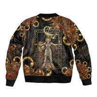 Serket Ancient Egyptian Bomber Jacket with Canopic Jars and Scorpion Motif in Protection