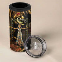 Serket Ancient Egyptian 4 in 1 Can Cooler Tumbler with Canopic Jars and Scorpion Motif in Protection