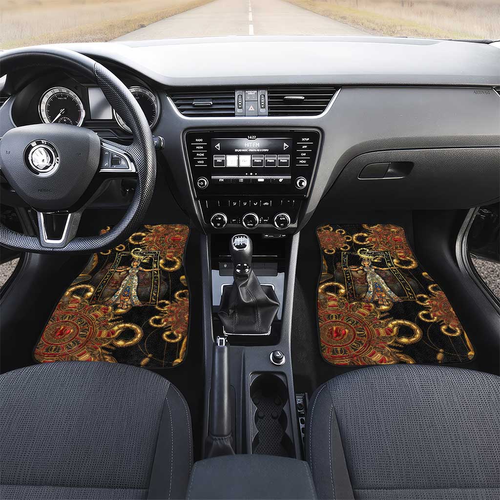 Serket Ancient Egyptian Car Mats with Canopic Jars and Scorpion Motif in Protection