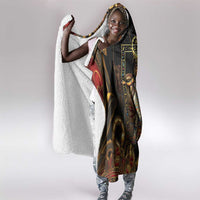 Serket Ancient Egyptian Hooded Blanket with Canopic Jars and Scorpion Motif in Protection