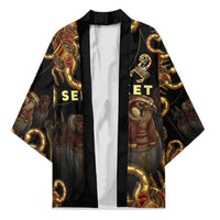 Serket Ancient Egyptian Kimono with Canopic Jars and Scorpion Motif in Protection