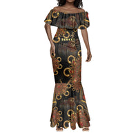 Serket Ancient Egyptian Mermaid Dress with Canopic Jars and Scorpion Motif in Protection
