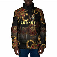 Serket Ancient Egyptian Padded Jacket with Canopic Jars and Scorpion Motif in Protection