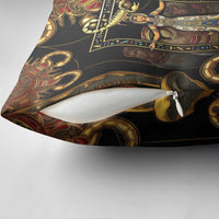 Serket Ancient Egyptian Pillow Cover with Canopic Jars and Scorpion Motif in Protection