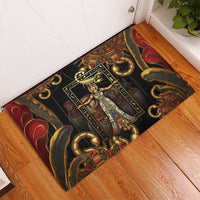 Serket Ancient Egyptian Rubber Doormat with Canopic Jars and Scorpion Motif in Protection