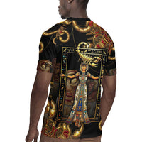 Serket Ancient Egyptian Rugby Jersey with Canopic Jars and Scorpion Motif in Protection