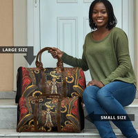 Serket Ancient Egyptian Travel Bag with Canopic Jars and Scorpion Motif in Protection