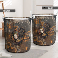 Serket Egyptian Laundry Basket Jeweled Scorpion and Cobweb Motif in Mystical Egyptian