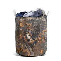 Serket Egyptian Laundry Basket Jeweled Scorpion and Cobweb Motif in Mystical Egyptian