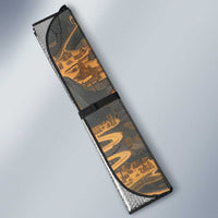 Serket Egyptian Auto Sun Shade Jeweled Scorpion and Cobweb Motif in Mystical Egyptian