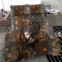 Serket Egyptian Bedding Set Jeweled Scorpion and Cobweb Motif in Mystical Egyptian
