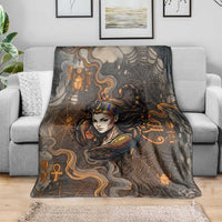 Serket Egyptian Blanket Jeweled Scorpion and Cobweb Motif in Mystical Egyptian