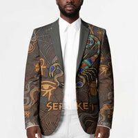 Serket Egyptian Blazer Jeweled Scorpion and Cobweb Motif in Mystical Egyptian