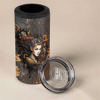 Serket Egyptian 4 in 1 Can Cooler Tumbler Jeweled Scorpion and Cobweb Motif in Mystical Egyptian